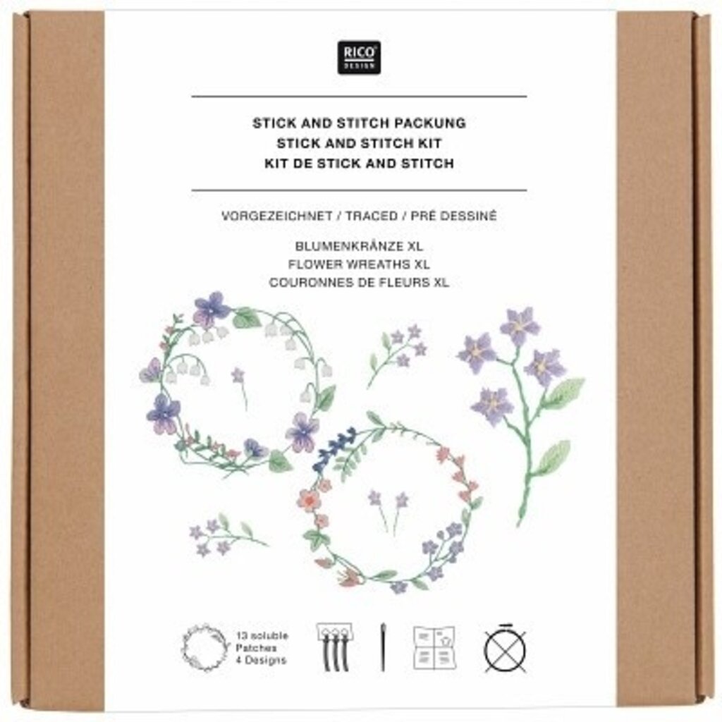 Rico Yarns Rico Stick and Stitch Flower Wreath