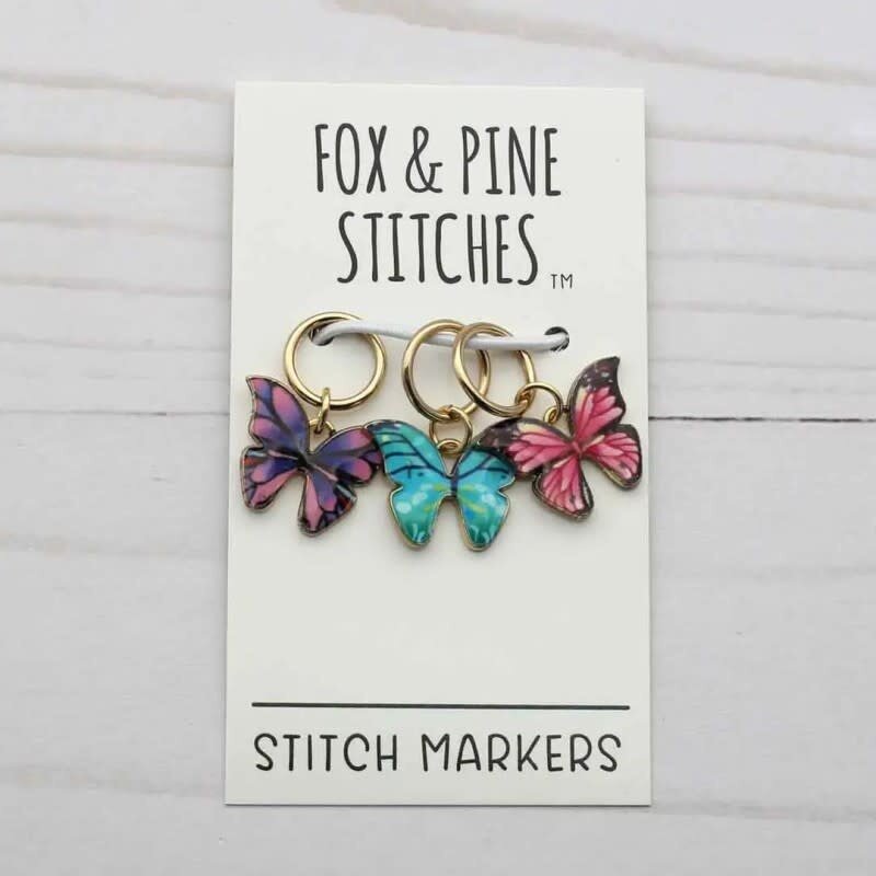 Fox and Pine Fox and Pine Stitch Marker - Butterfly