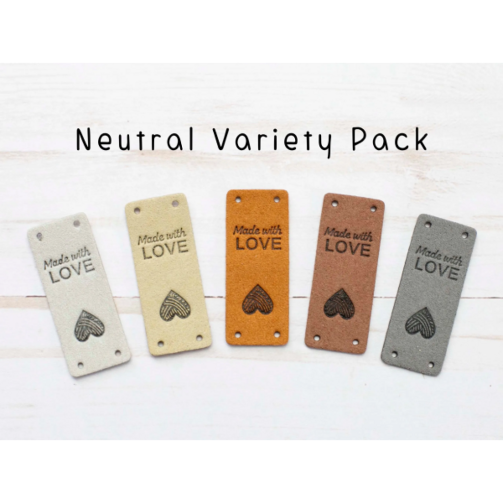 Fox and Pine Fox and Pine Horizontal Tag - Made with Love Neutral Colour Pack