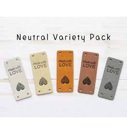 Fox and Pine Fox and Pine Horizontal Tag - Made with Love Neutral Colour Pack