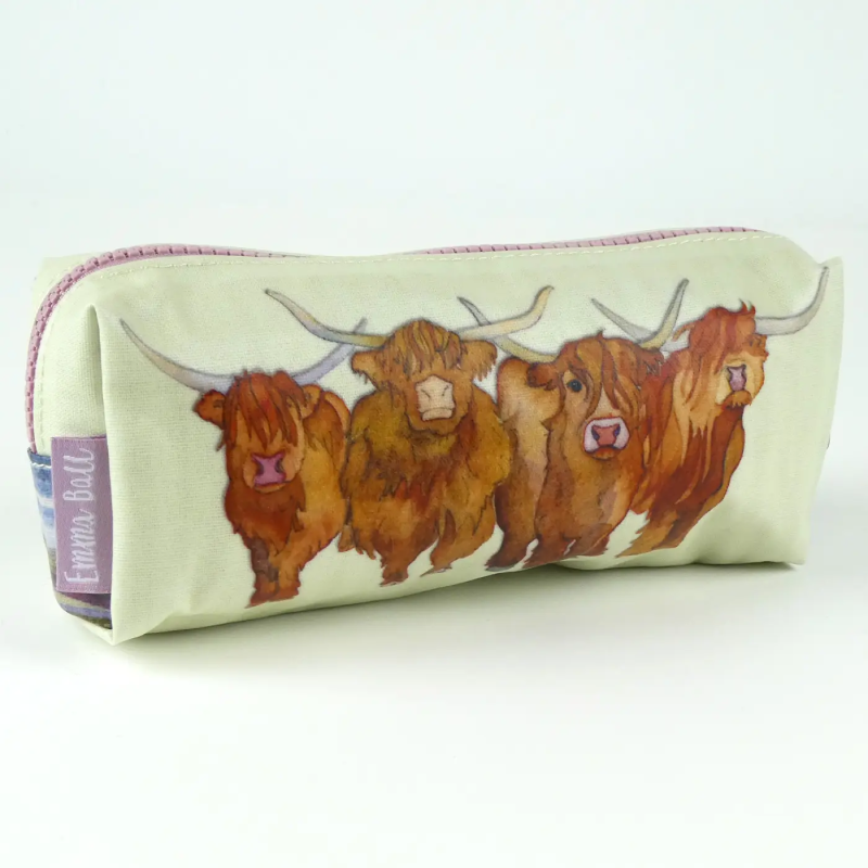 Emma Ball Emma Ball Highland Coo Pencil Case
