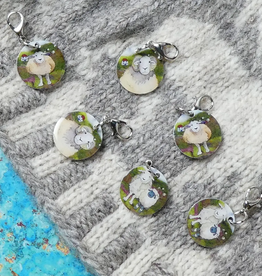 Emma Ball Emma Ball Felted Sheep Crochet Stitch Markers
