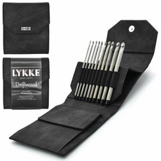 Lykke Needles Lykke Crochet Hook Set - 6" Driftwood - Black Denim Case