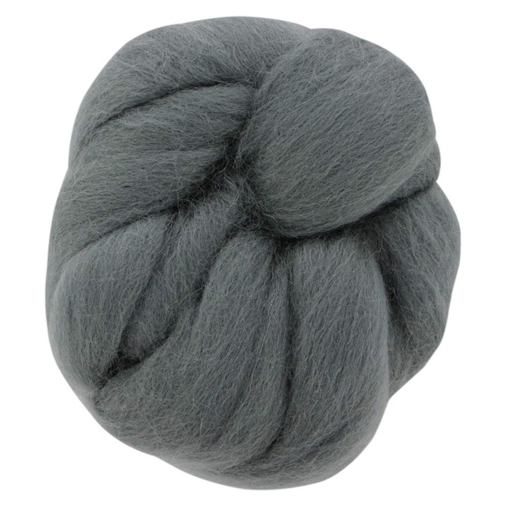 Unique Unique Roving Natural Wool 25 gram Steel Grey