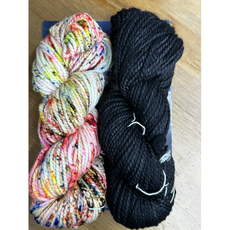 Malabrigo Yarn Starship Cowll - Sea Slug and Black Forest