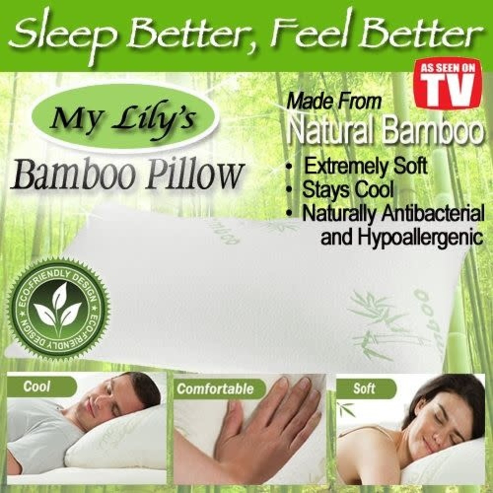 Elah International King Bamboo Pillow
