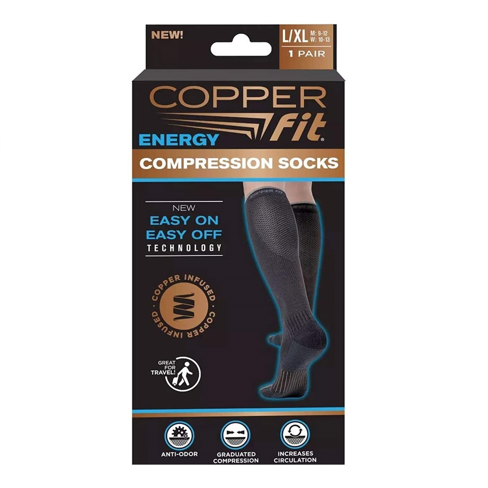 Copper Fit Compression Socks L/XL