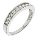 Lily Ana Silver CZ Round Channel Set Band