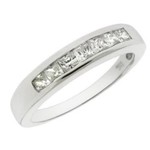 Lily Ana Silver/Rhodium Channel Set Band