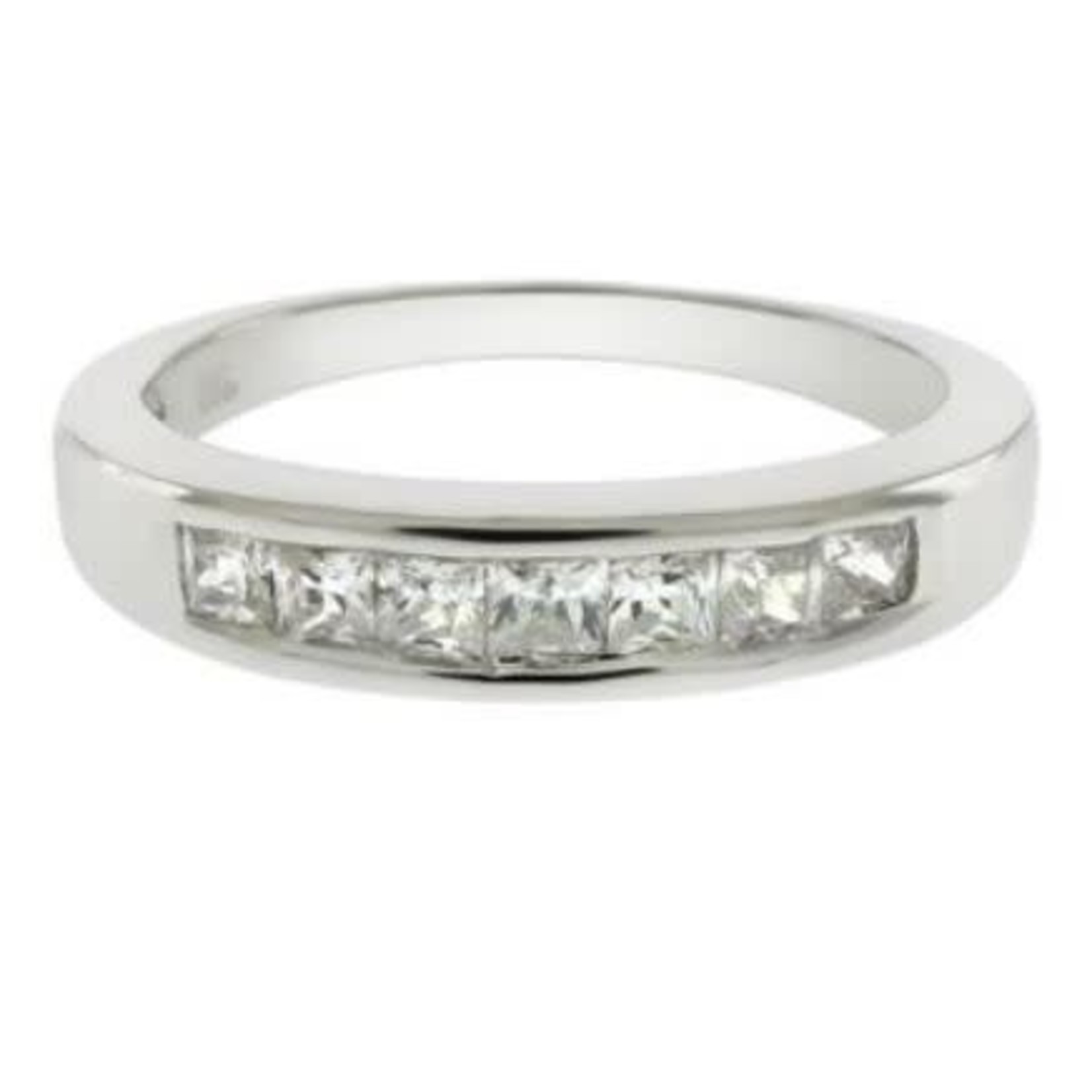 Lily Ana Silver/Rhodium Channel Set Band