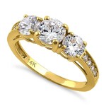 RLD 14K 2.75c Three Stone Ring