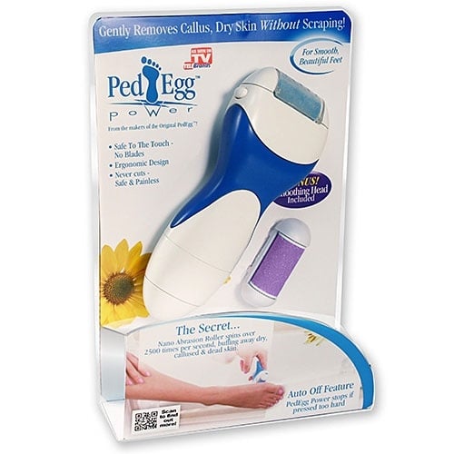  Ped Egg Classic Callus Remover, As Seen On TV, New Look, Safely  and Painlessly Remove Tough Calluses & Dry Skin to Reveal Smooth Soft Feet,  135 Precision Micro-Blades, Traps Shavings Mess-Free 