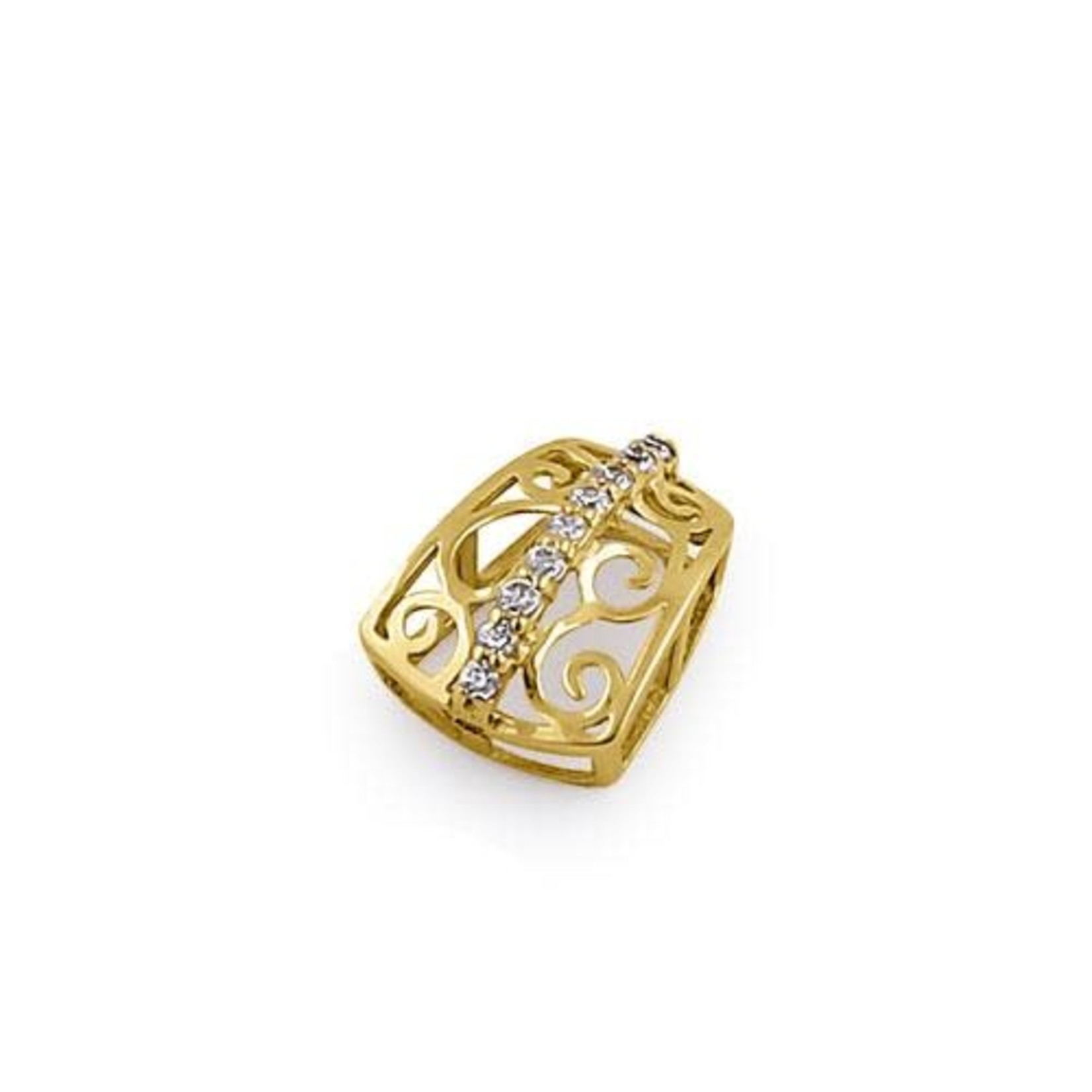 RLD 14K Yellow Gold .20c Slide Pendant