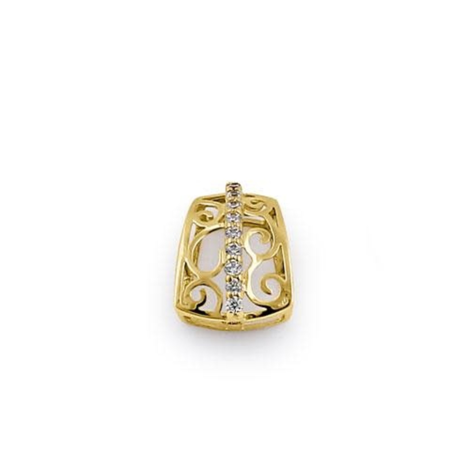 RLD 14K Yellow Gold .20c Slide Pendant