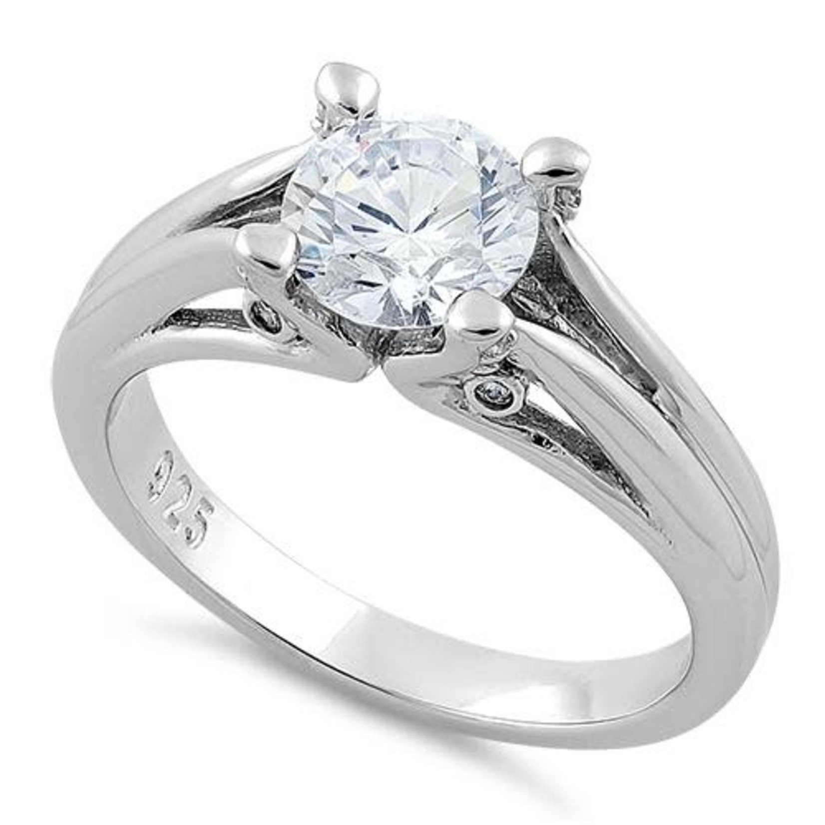 RLD Sterling Silver 1.5c Round Solitaire