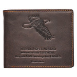 Wings Like Eagles Dark Brown Leather Wallet