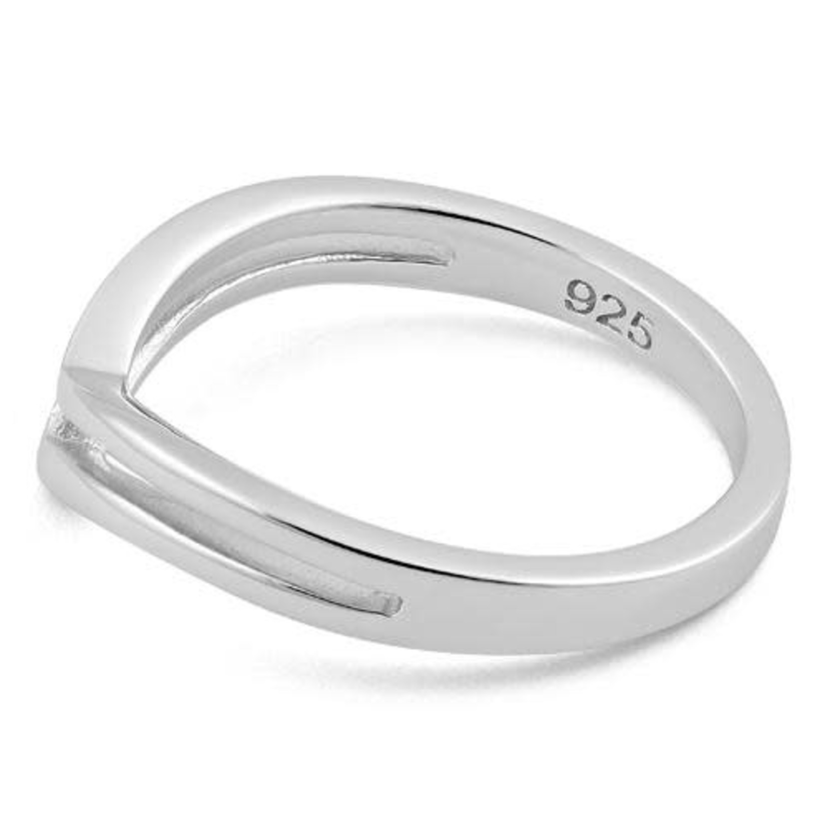 925 Studio Silver Double V Ring