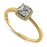 RLD 14K 1C Cushion Cut Ring