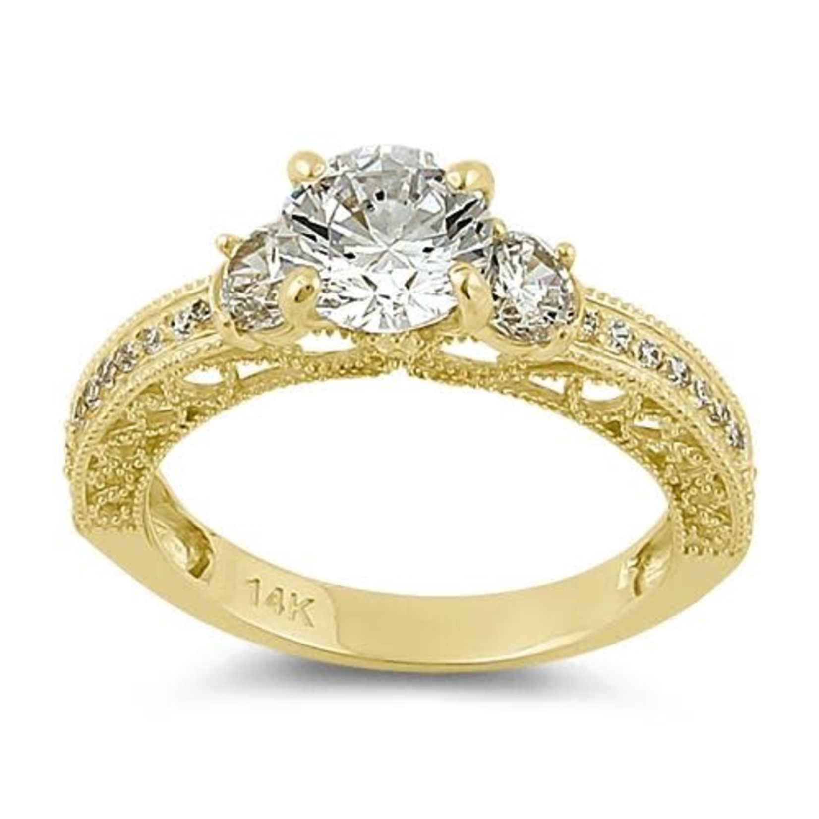 RLD 14K 1.6c Round Filigree Ring