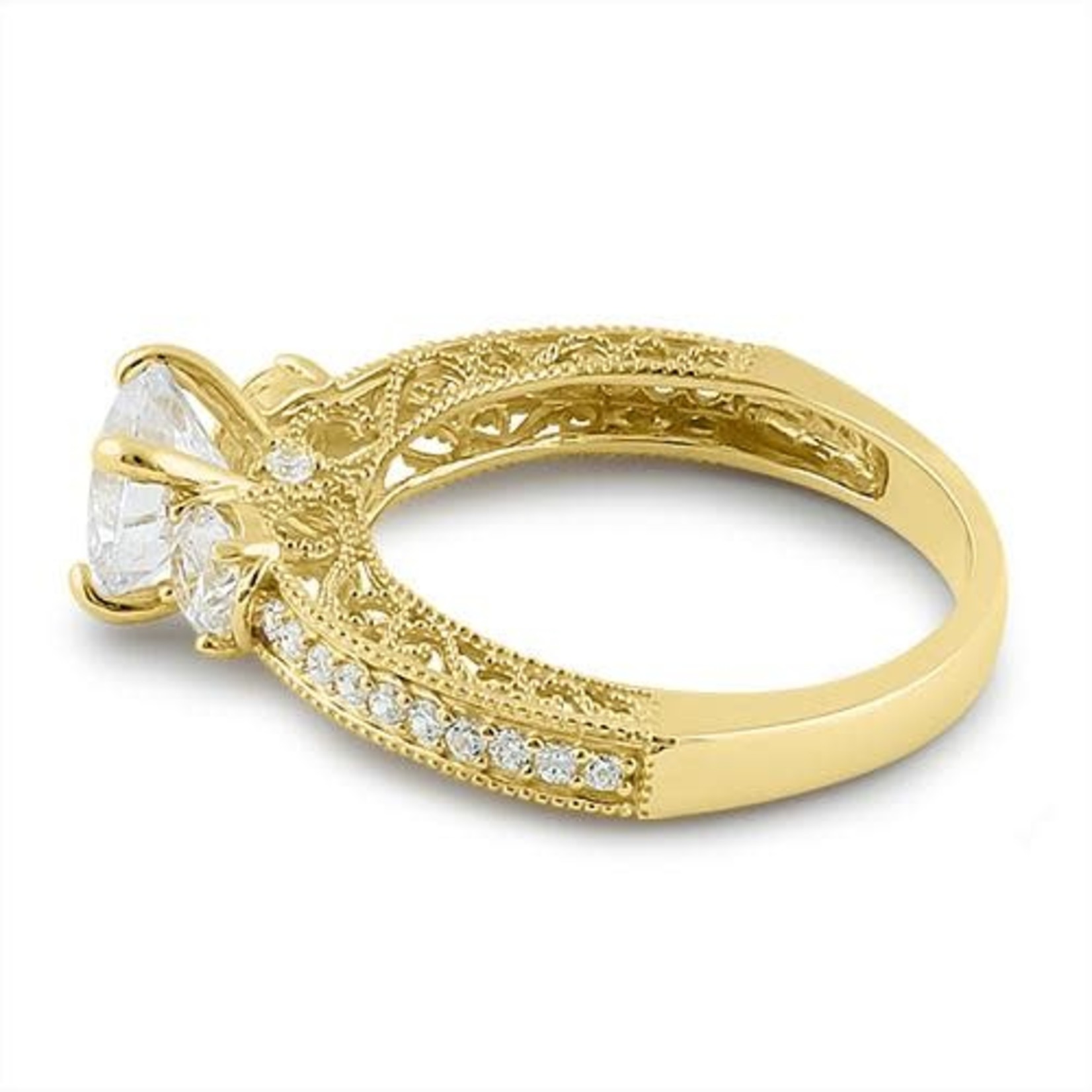 RLD 14K 1.6c Round Filigree Ring