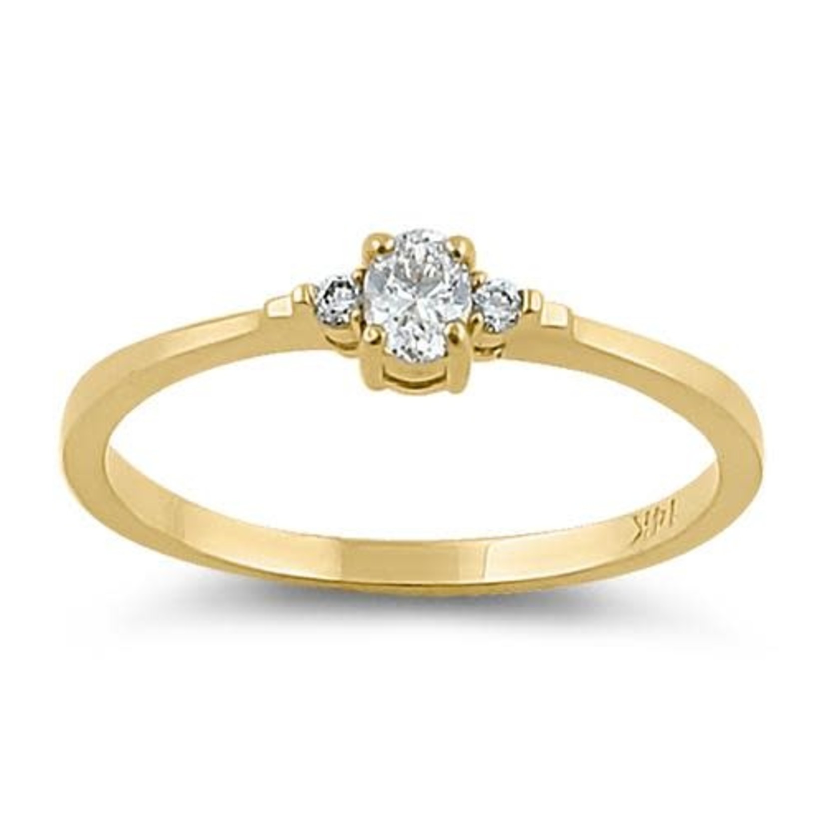 RLD 14K Gold Oval Ring