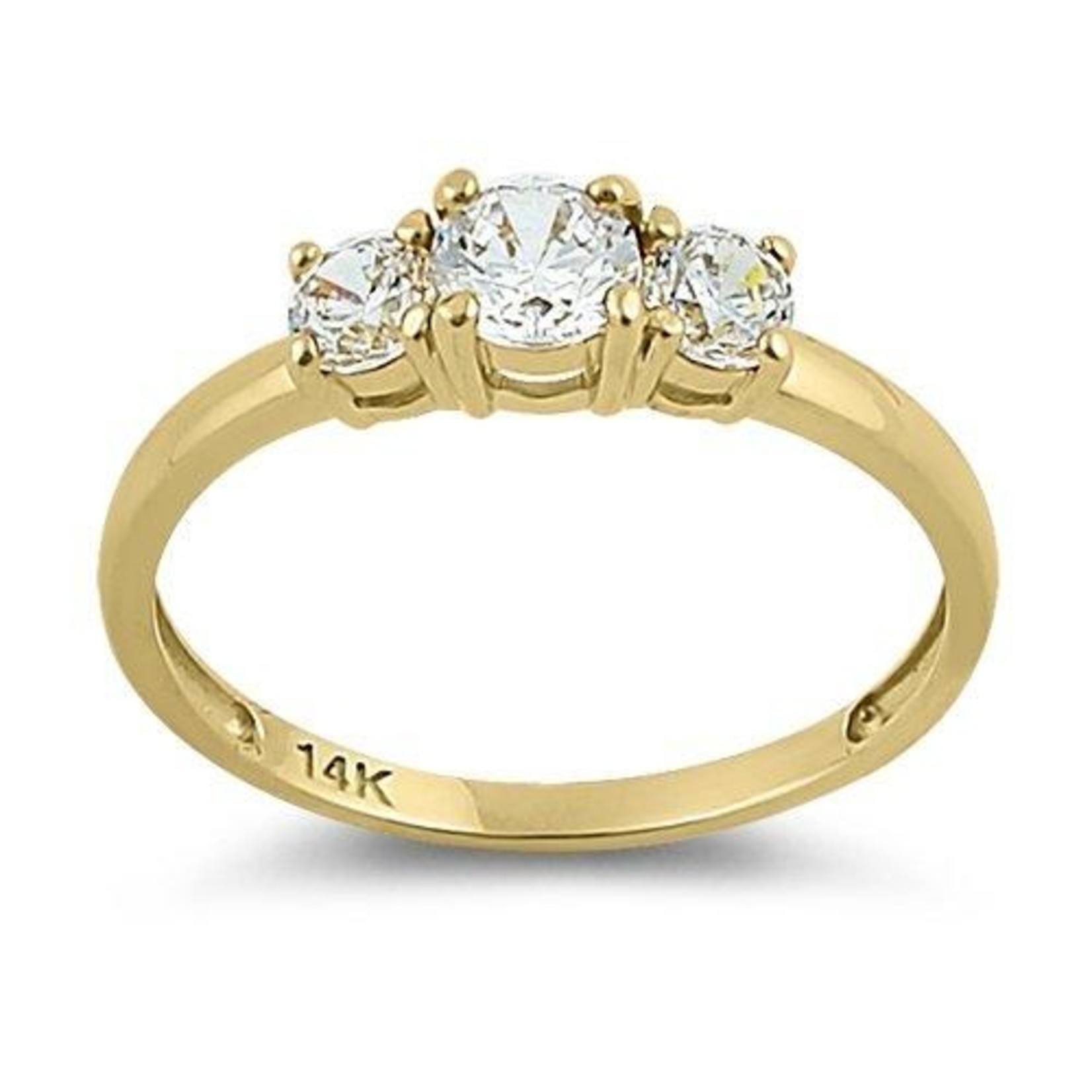 RLD 14K Gold Triple Round Ring