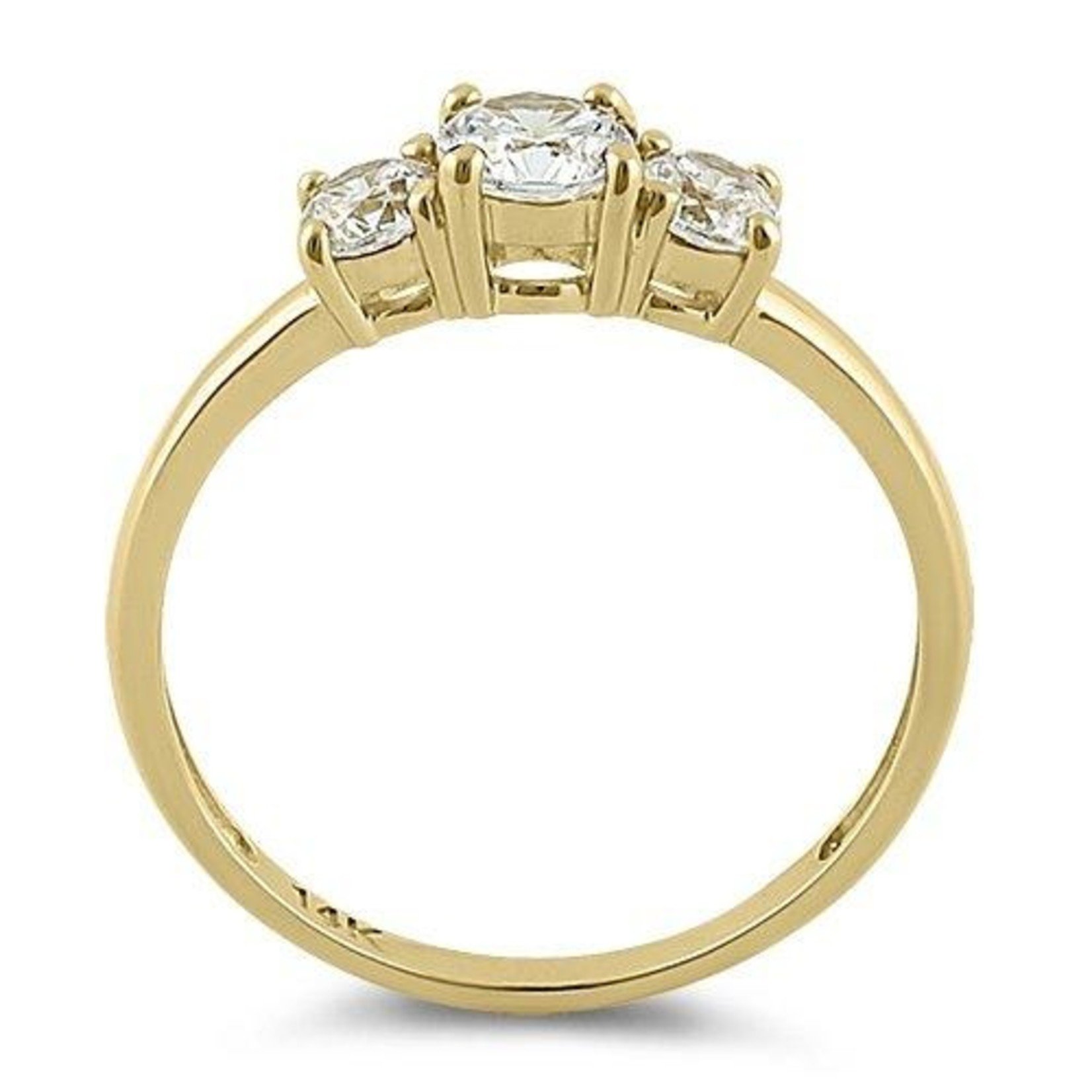 RLD 14K Gold Triple Round Ring