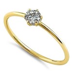 RLD 14K .25c Gold Solitaire Ring