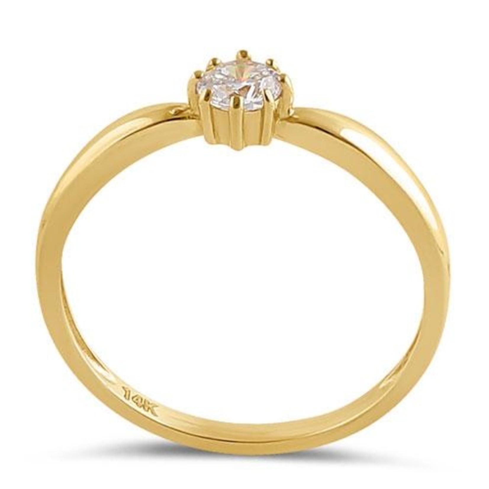 RLD 14K .25c Round Solitaire Ring