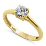 RLD 14K Gold Round Solitaire