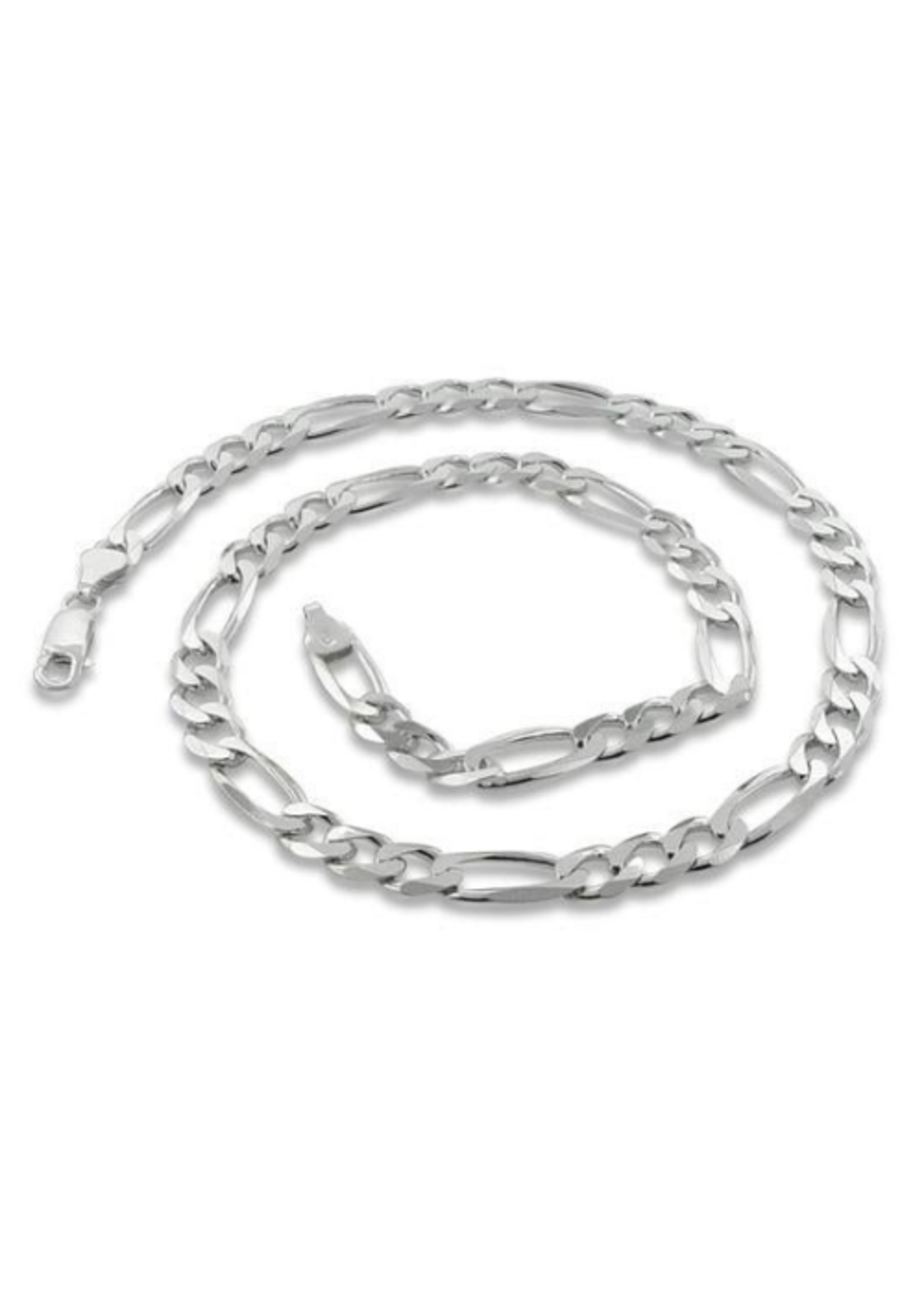 20" Sterling Silver Figaro Chain 7.1mm