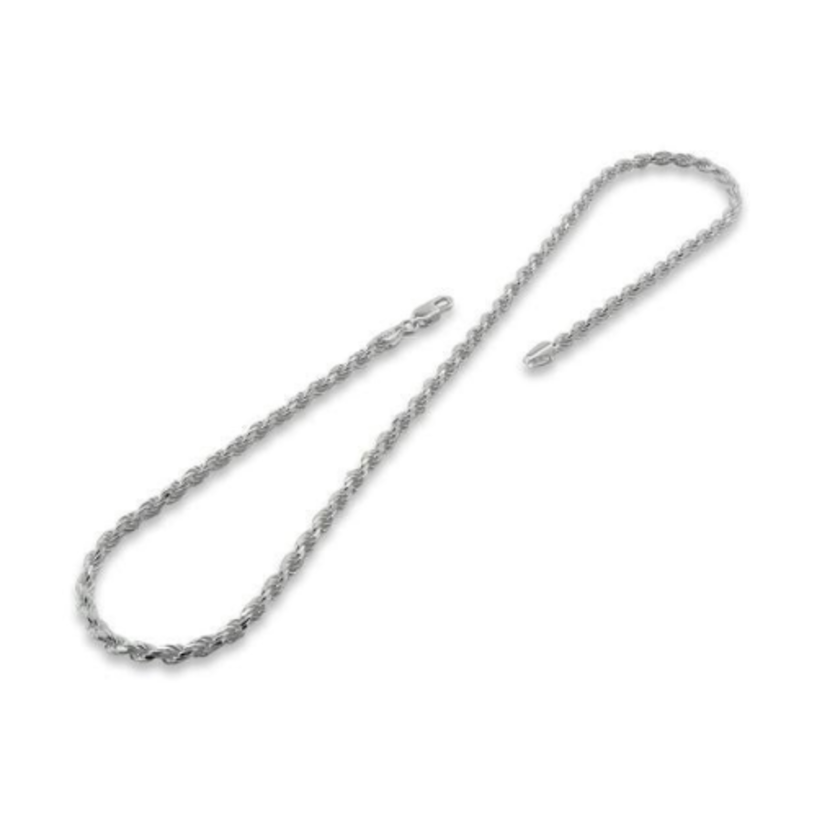 22" Sterling Silver Rope Chain 3.2MM