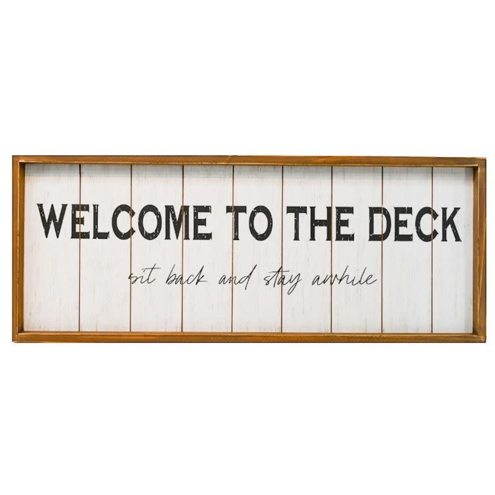 Sign Co 30" Welcome To The Deck Wood Sign