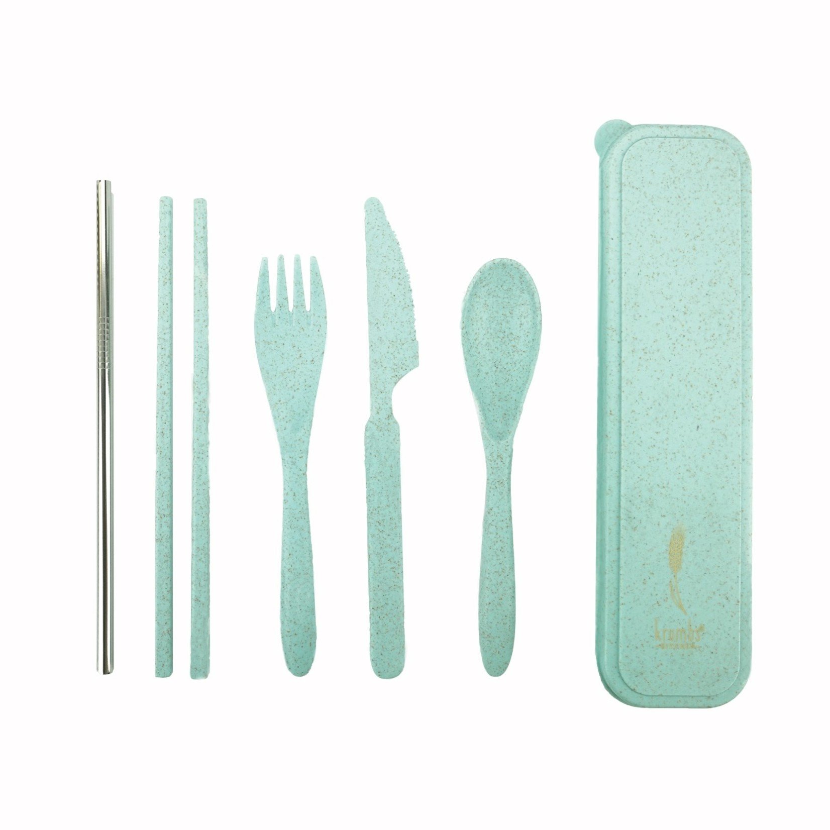 DM Merchandising Against The Grain On-The-Go Wheat Straw Utensil Set