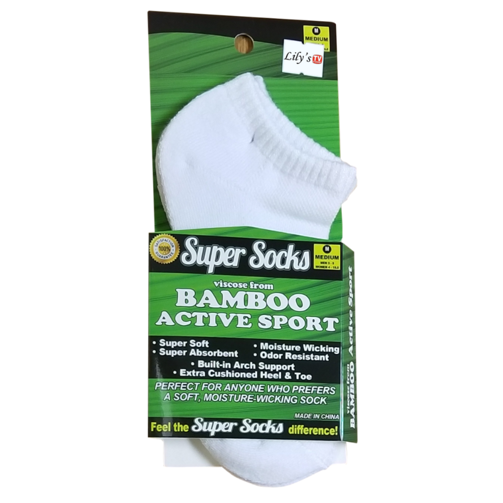 Elah International Super Socks White Low Cut Active - L