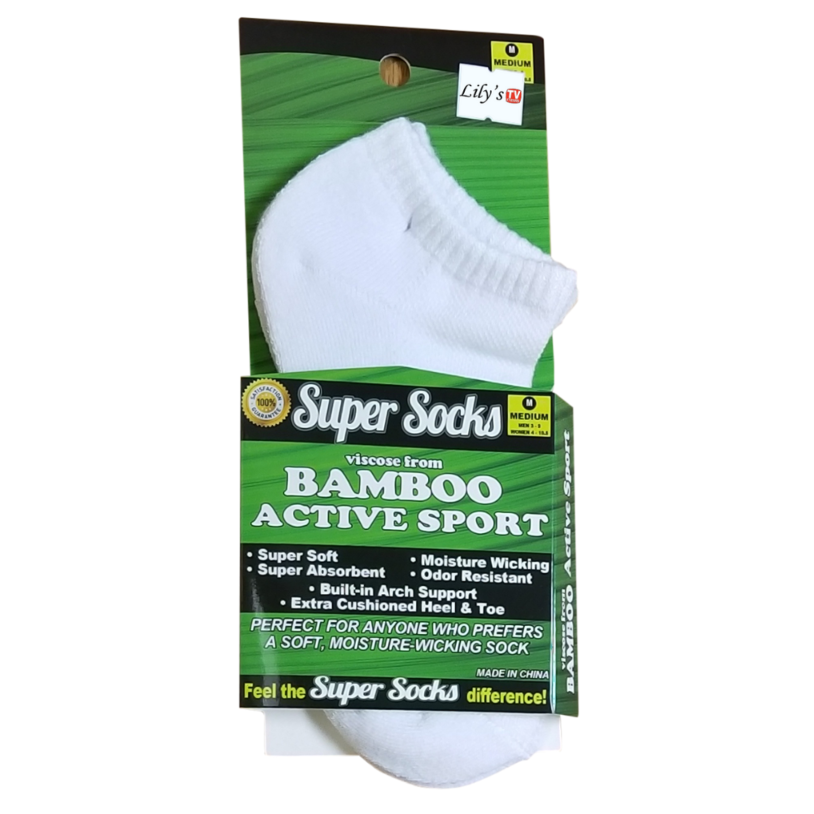 Elah International Super Sock White Low Cut - M
