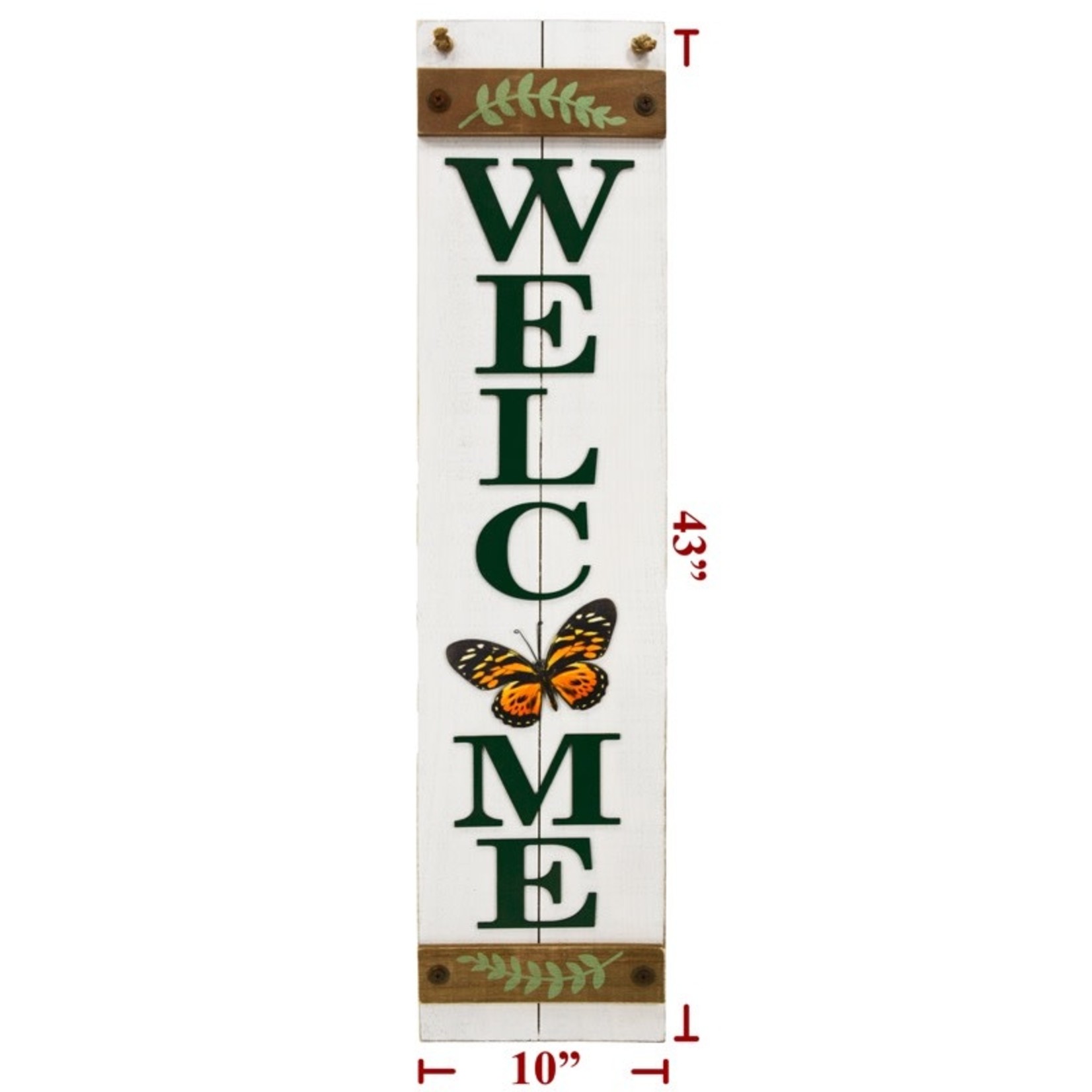 Sign Co 43" Wood Welcome Sign w/ Bee