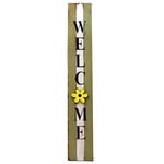60" Green Welcome Flower Sign