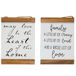 Sign Co 11"x8" Home/Family Hanging Wood Sign