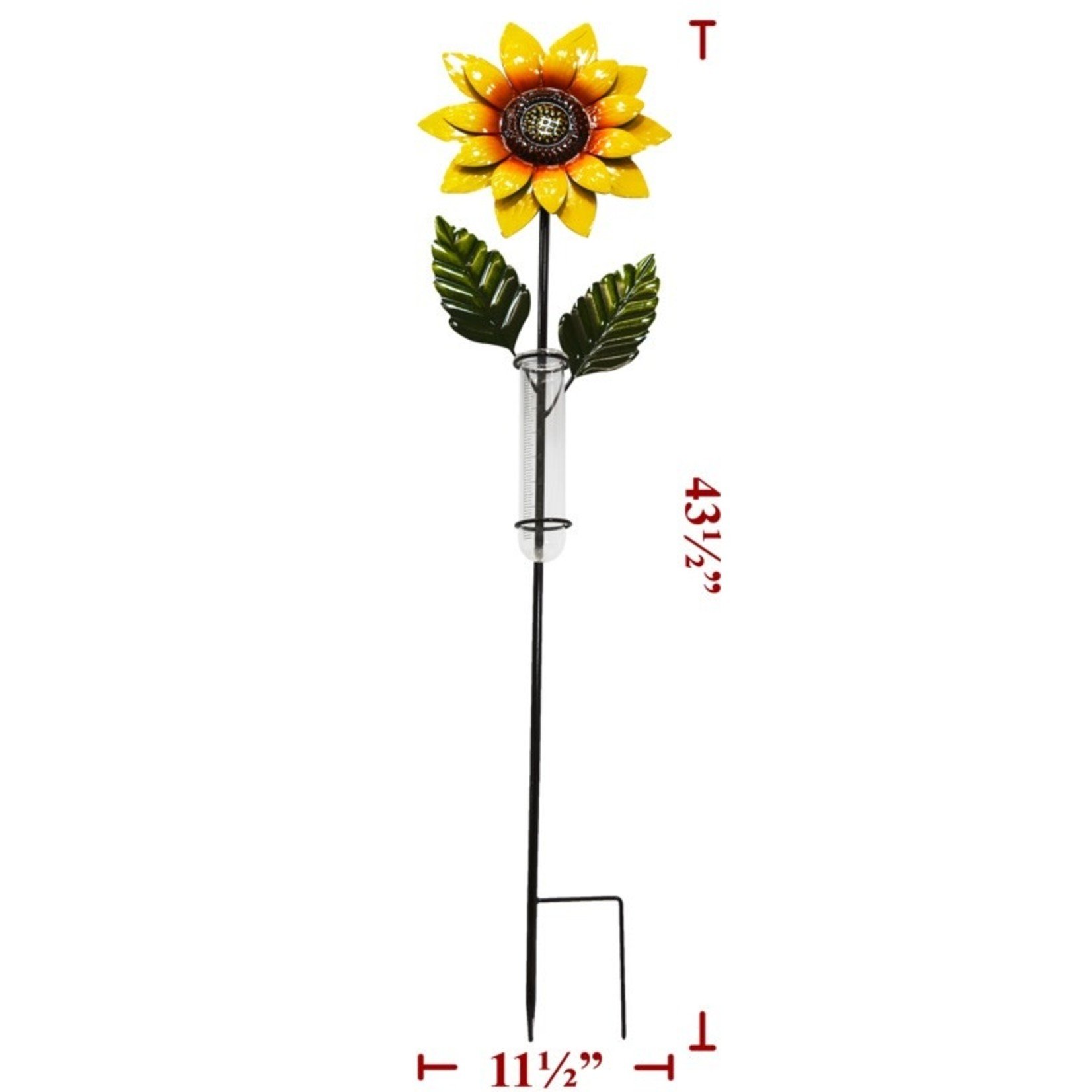 Sign Co 43.5" Metal Sunflower Rain Gauge