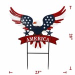 Sign Co 28" USA Metal Eagle On A Pole