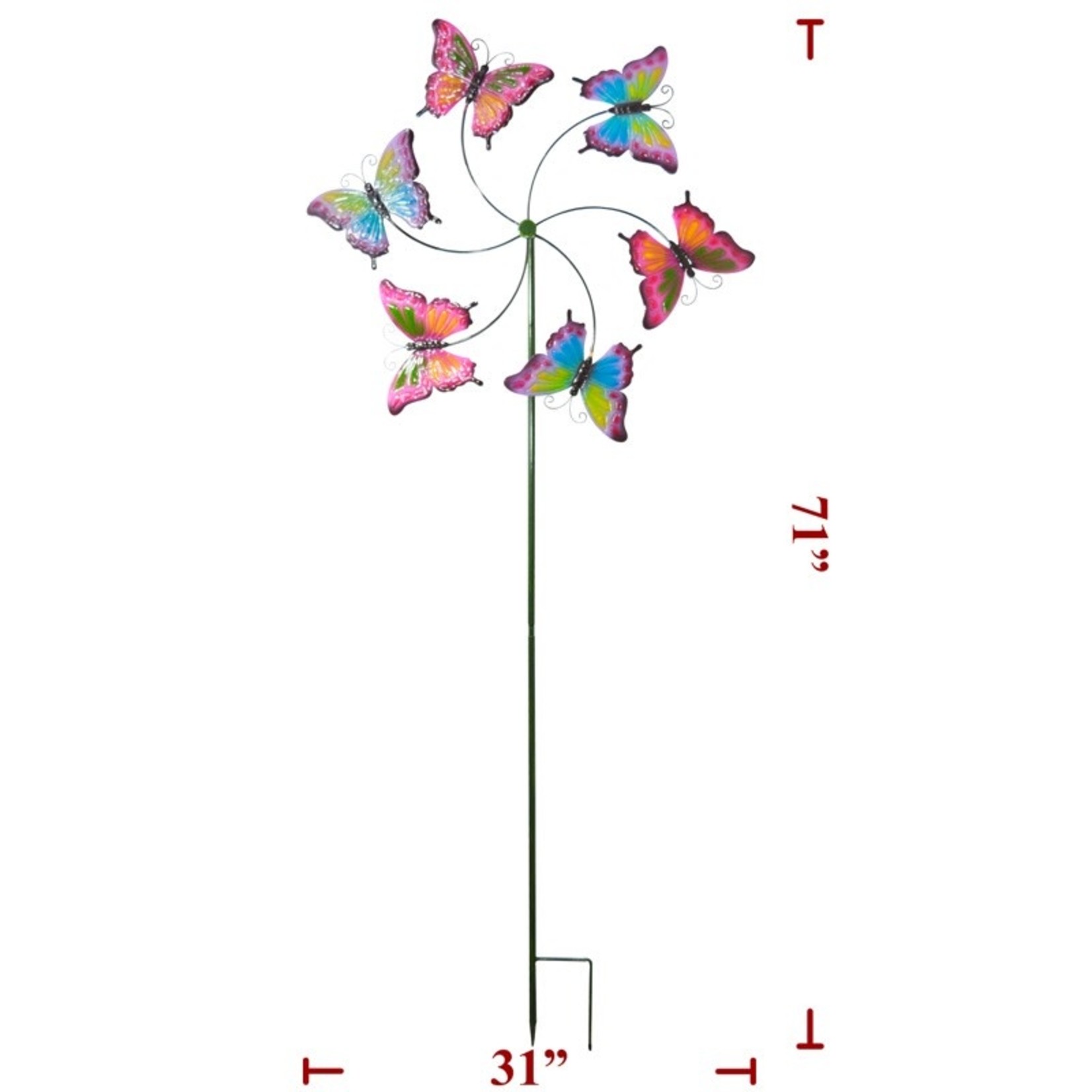 Sign Co 71" 6 Metal Butterfly Spinner