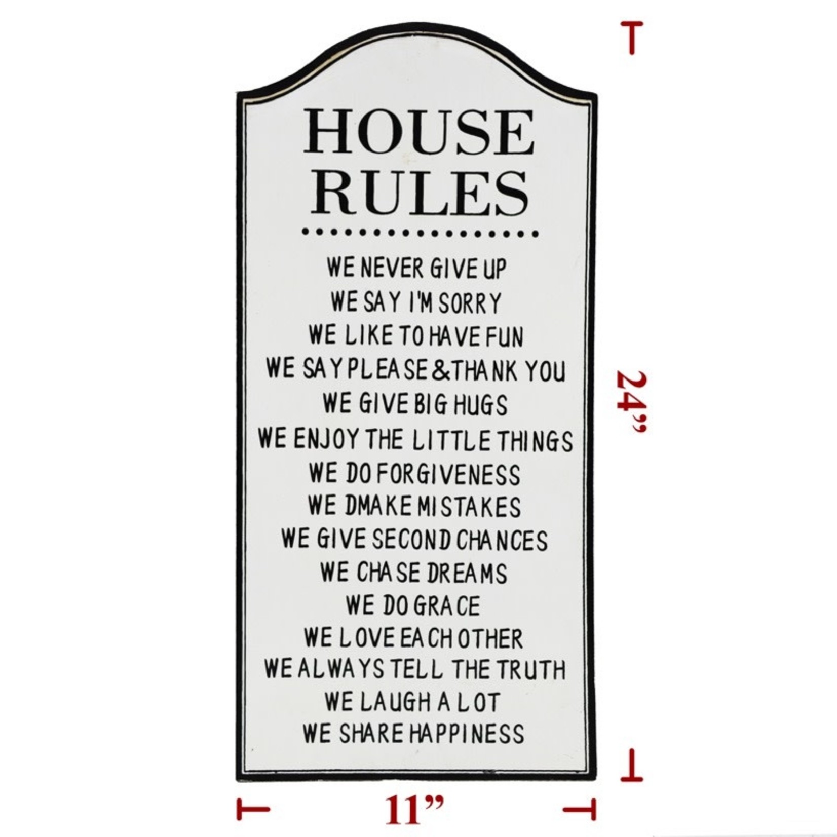 Sign Co 24" Wood House Rules Sign