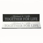 Sign Co 47" White/Gray Husband Wife Life