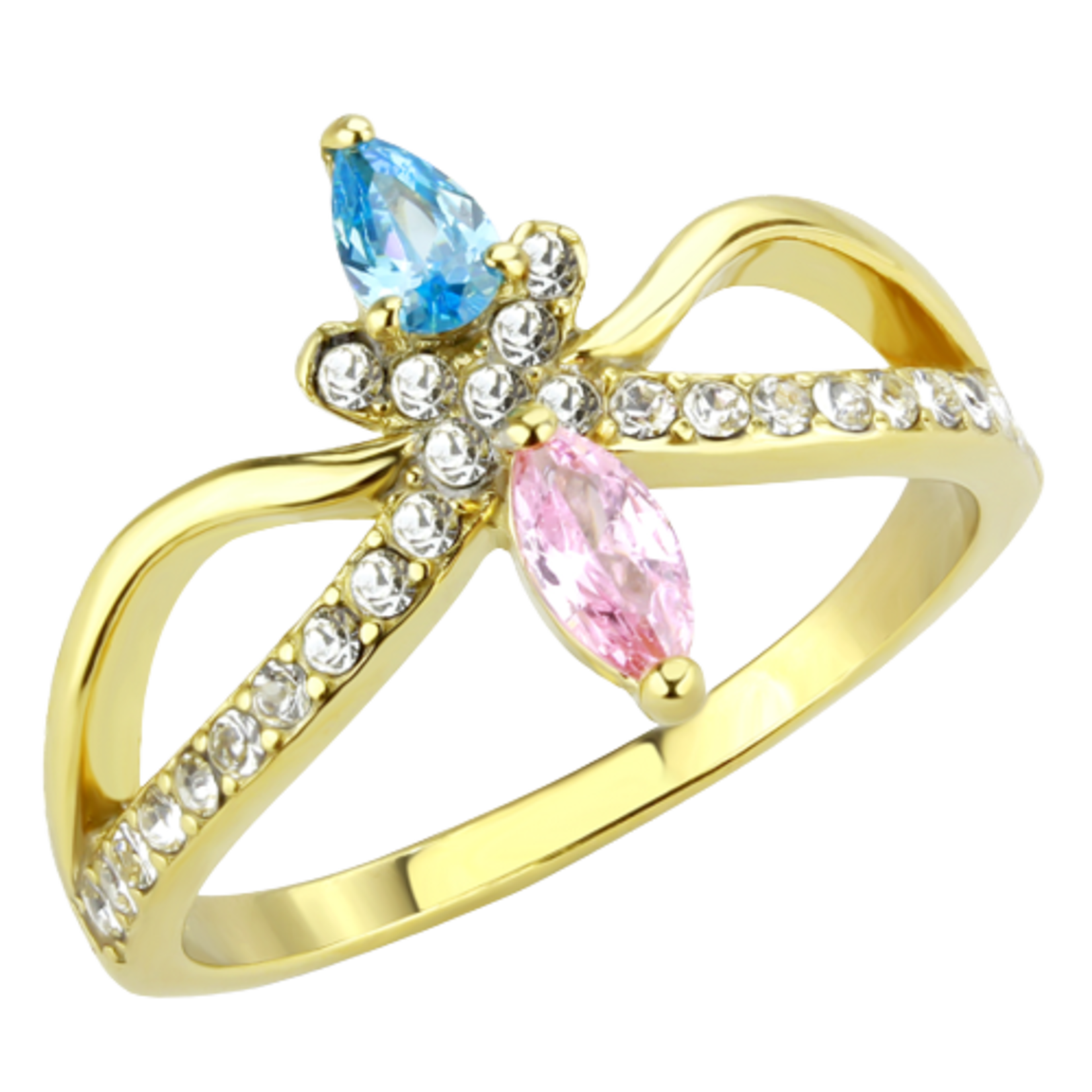 ROS Elegant Multicolor Stainless Steel Ring