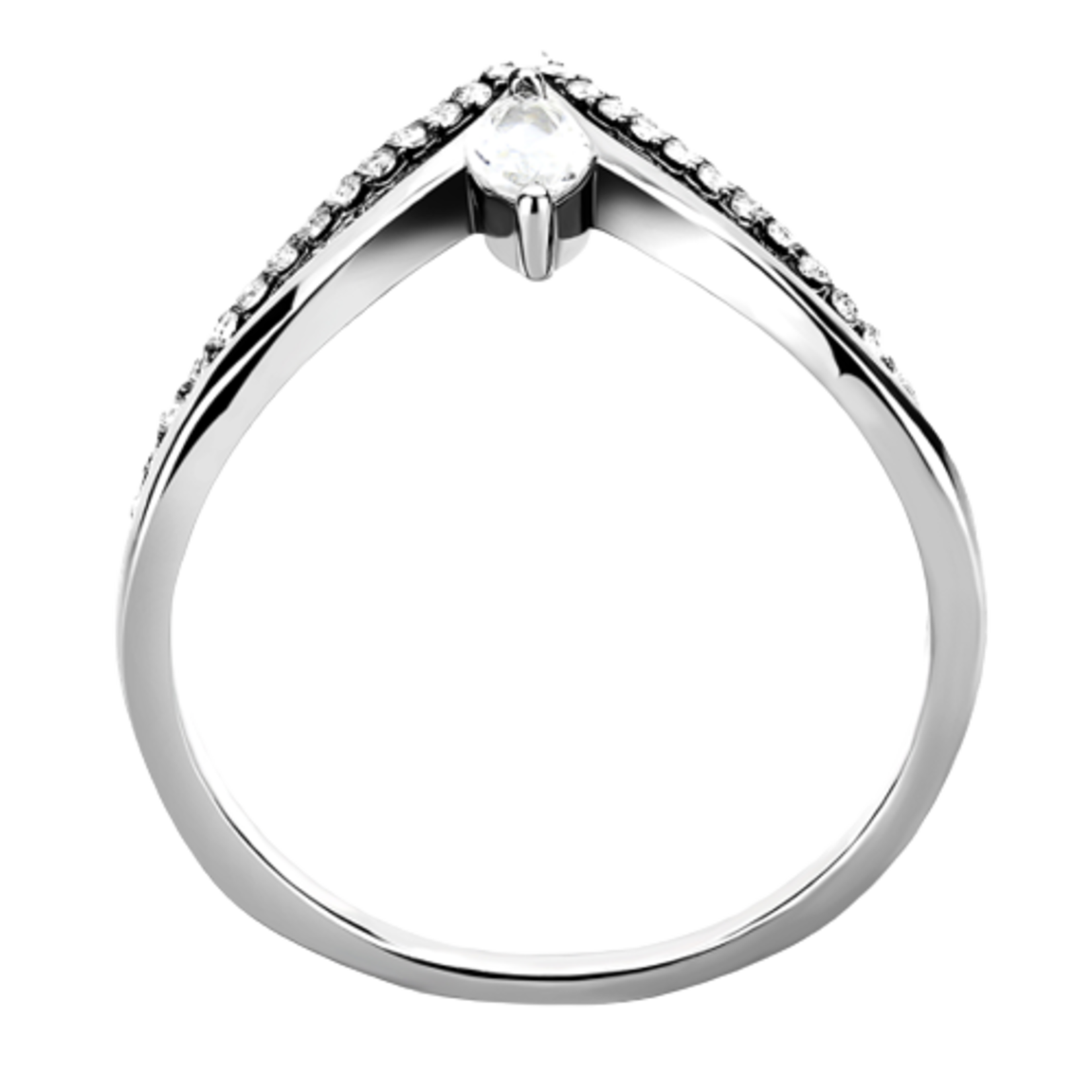 ROS Stainless Steel Chevron Ring