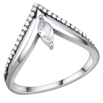 ROS Stainless Steel Chevron Ring