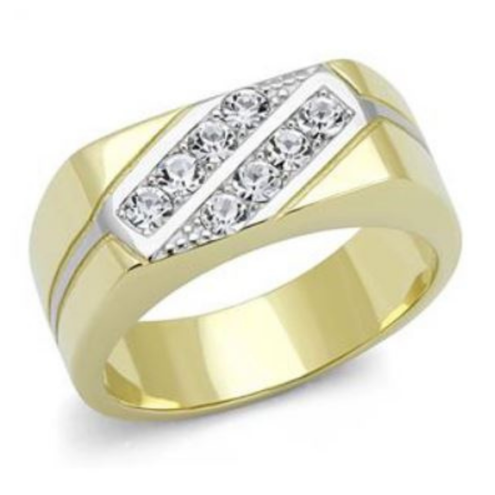 Ceri Jewelry Steel Two-Tone Ring