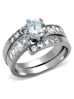 Ceri Jewelry Spiral Band Wedding Ring Set