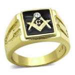 ROS Stainless Steel Masonic Ring